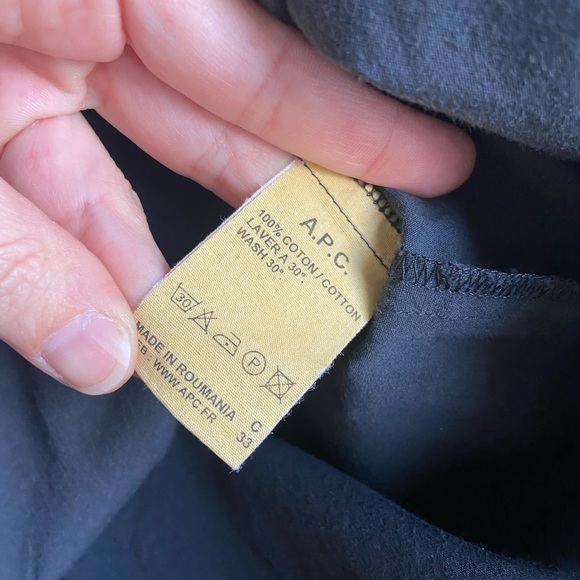 A.P.C. Black Cotton Dress with Tie - Picture 3 of 7